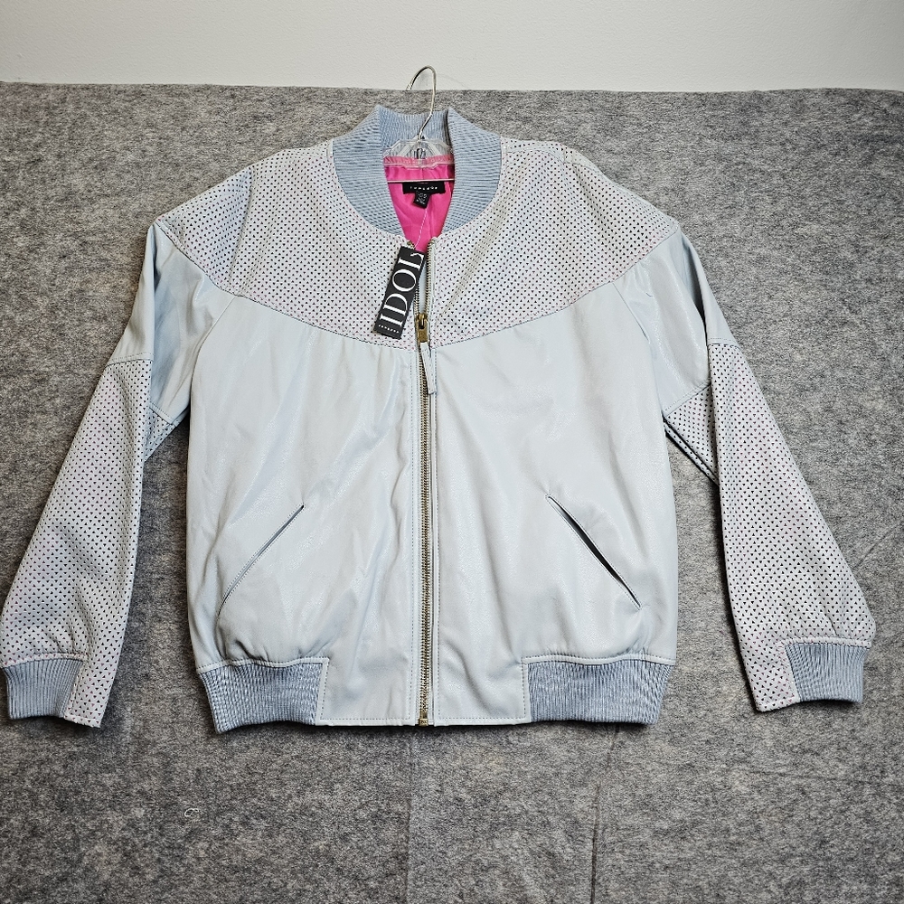 Topshop Cutout Bomber Jacket size 10
